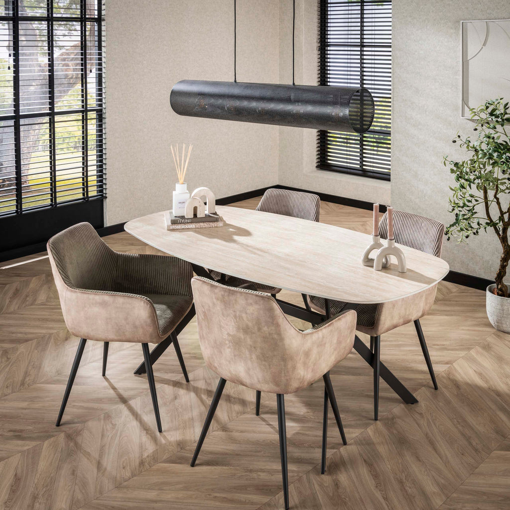 Esstisch Romano dänisch oval 180cm