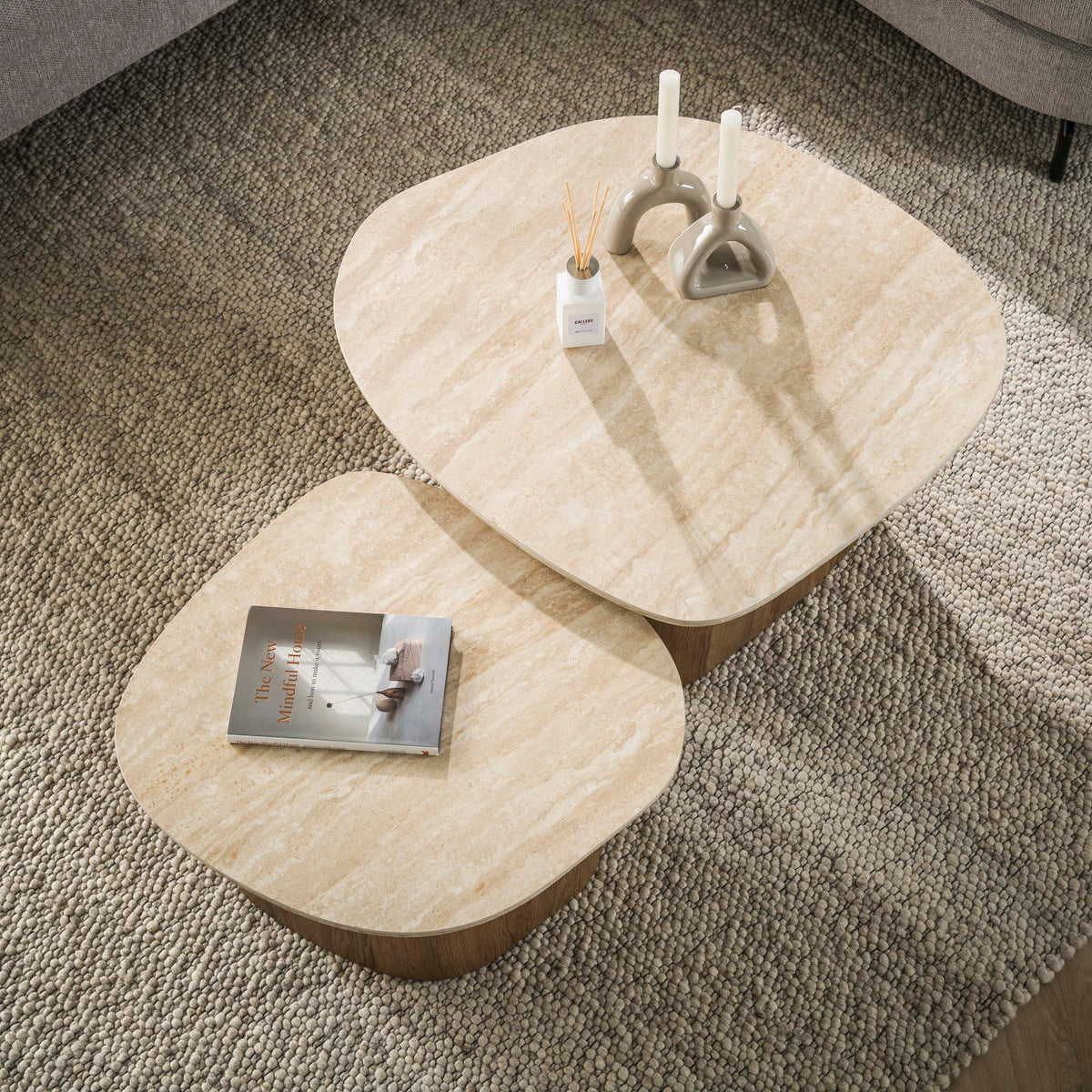 Couchtisch Romano Kiesel 2er-Set