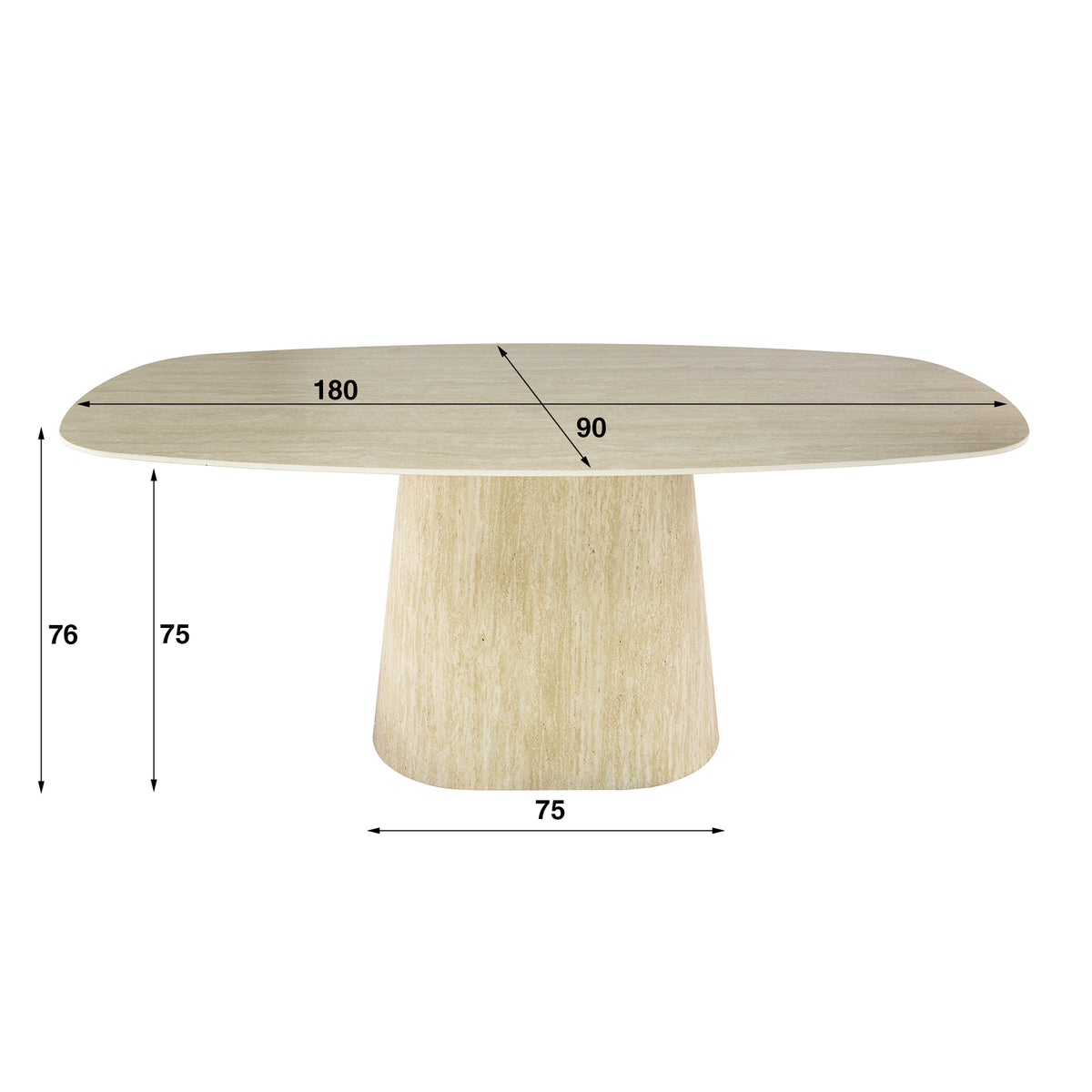 Esstisch Centro dänisch oval 180cm