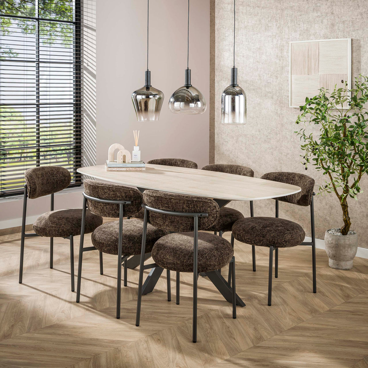 Esstisch Romano Cross dänisch oval 180cm