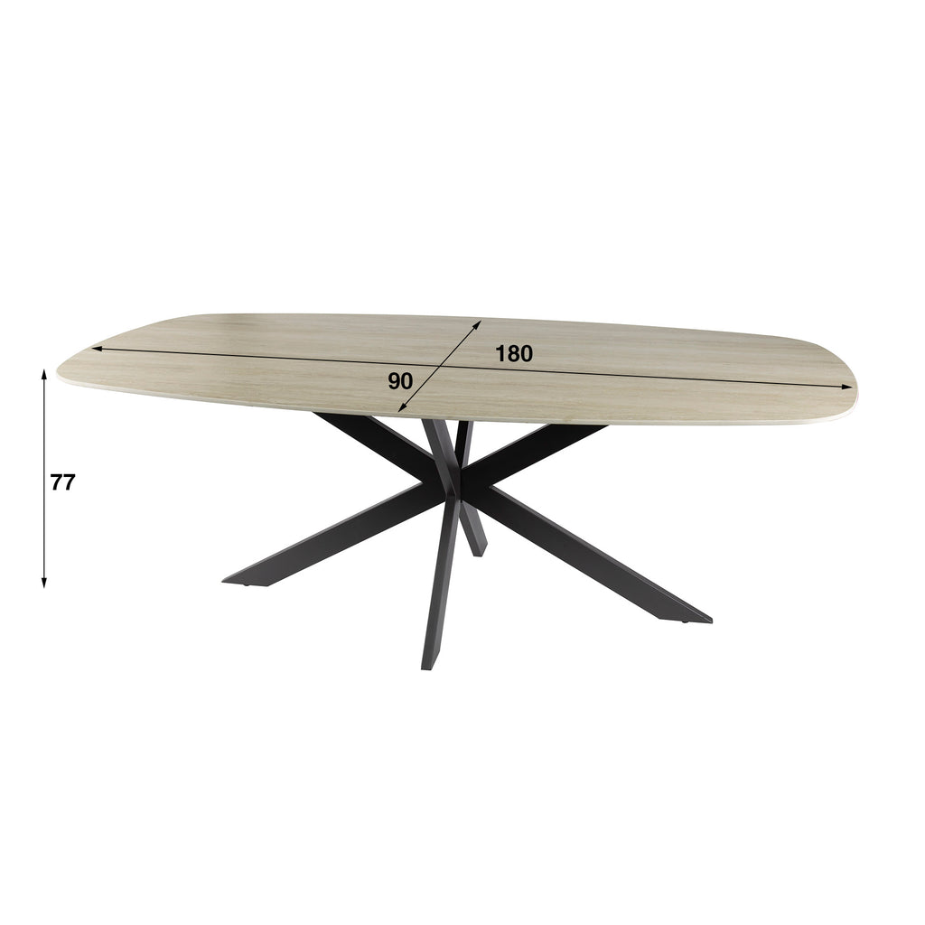 Esstisch Romano Cross dänisch oval 180cm