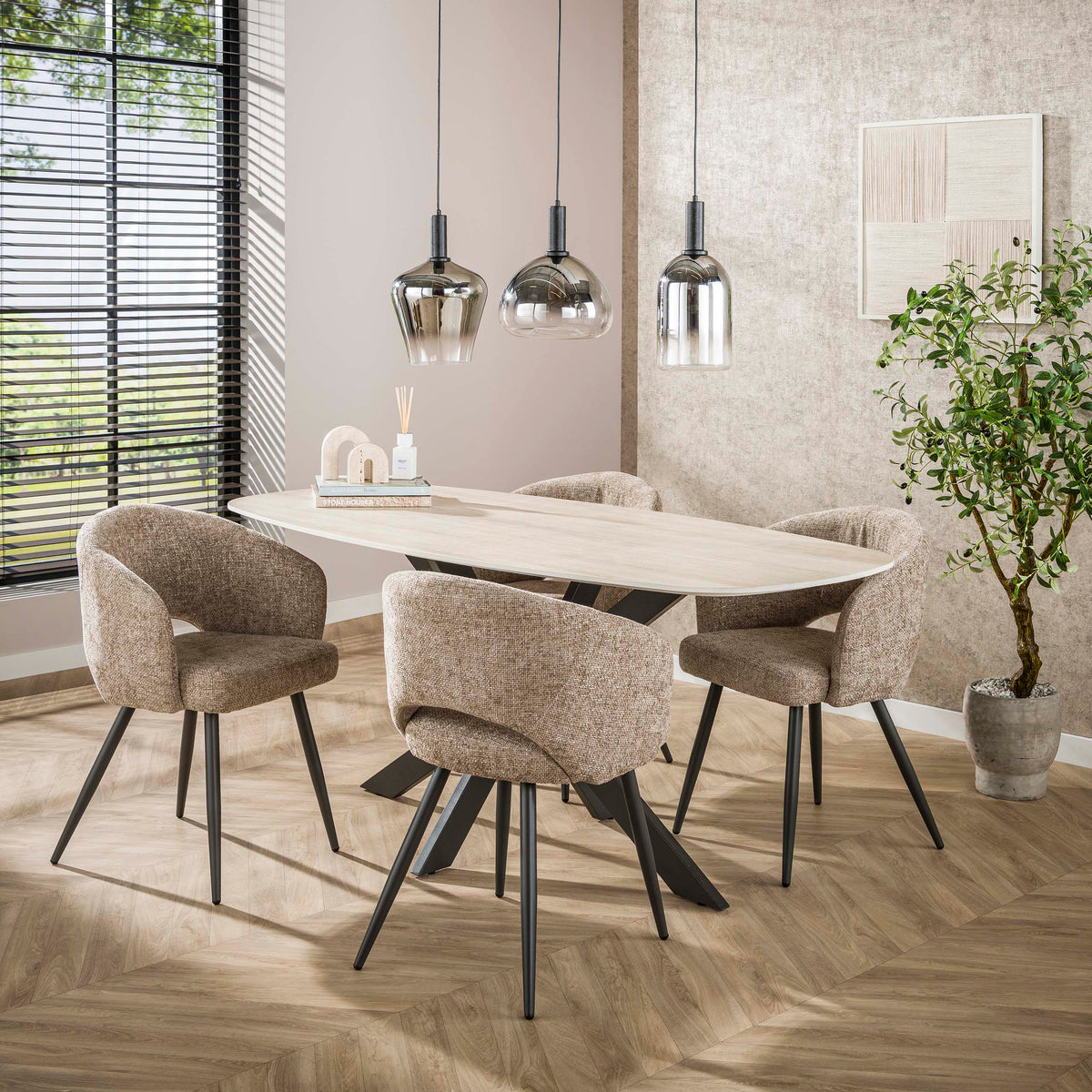Esstisch Romano Cross dänisch oval 180cm