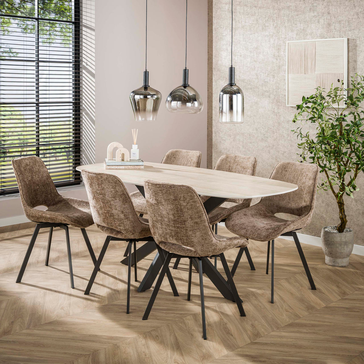 Esstisch Romano Cross dänisch oval 180cm
