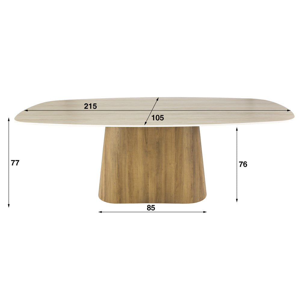 Esstisch Romano Centro dänisch oval 215cm