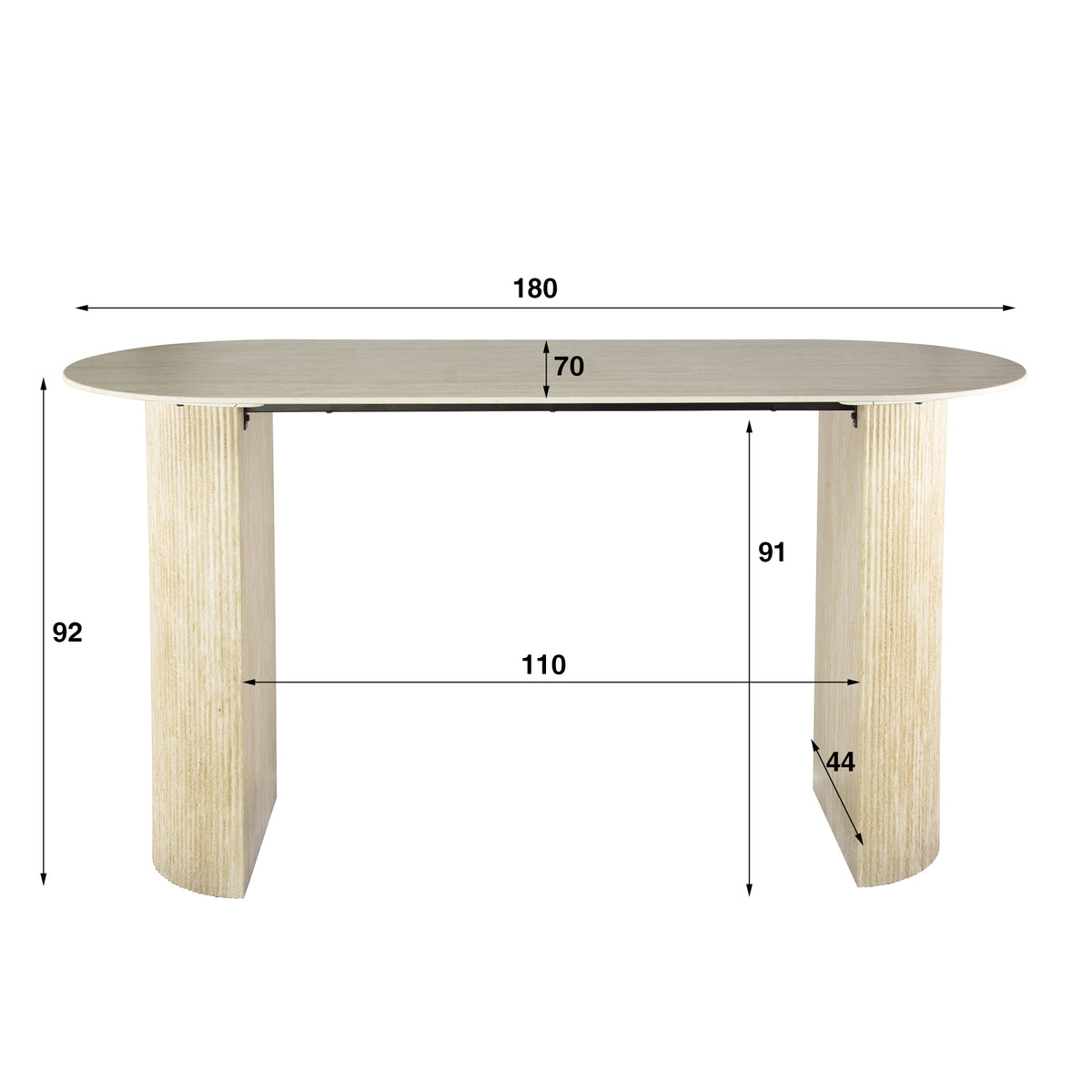 Bartisch Romano Arch flach oval 180cm