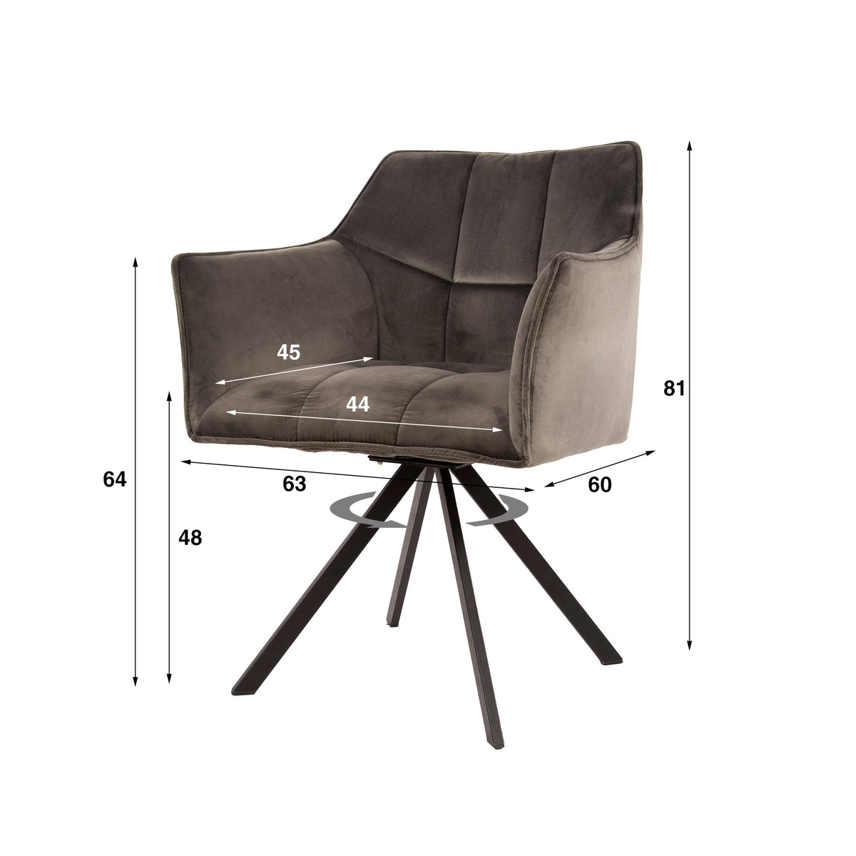 Armstuhl, drehbar, 2er-Pack