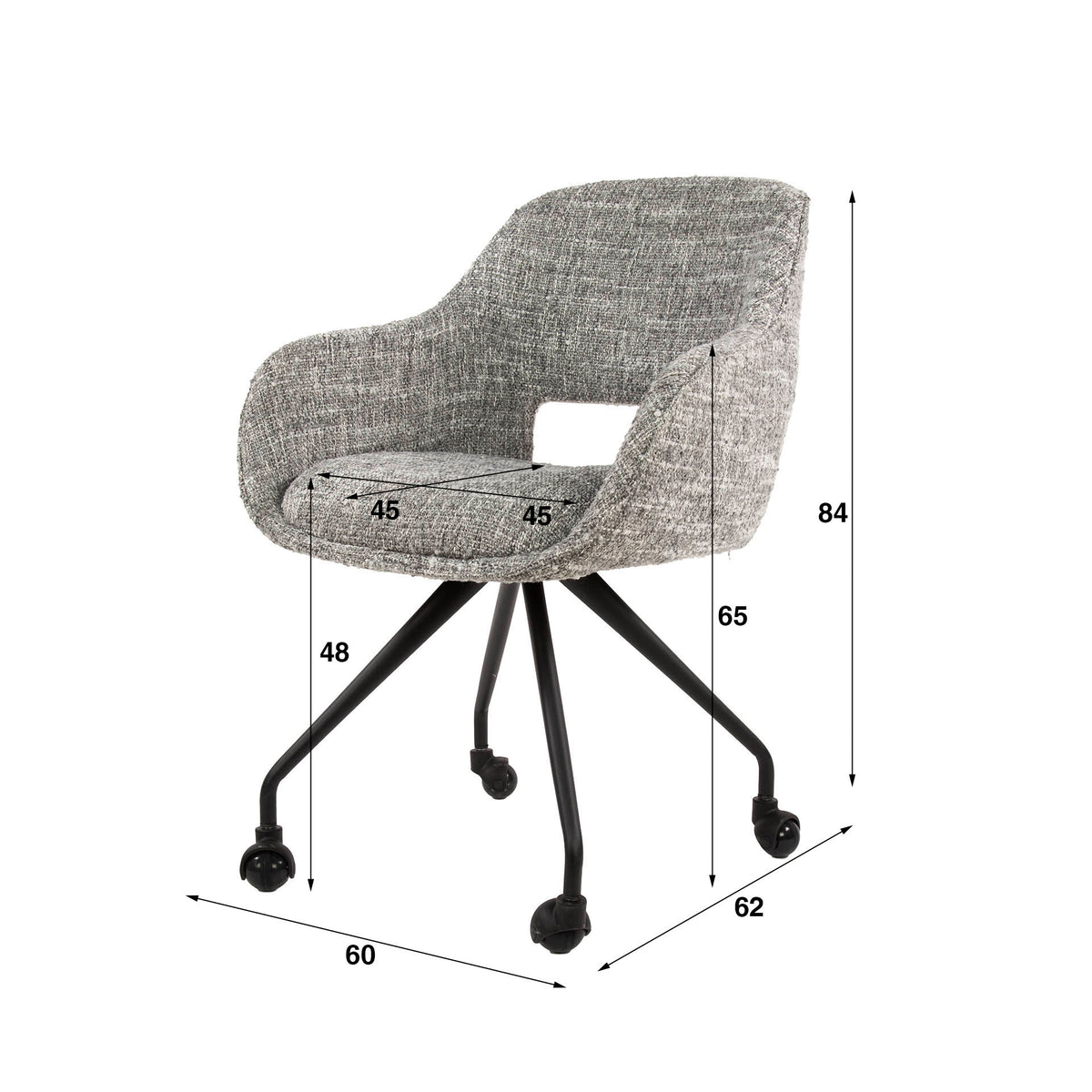 Armlehnstuhl Spring Rollen 2er-Pack