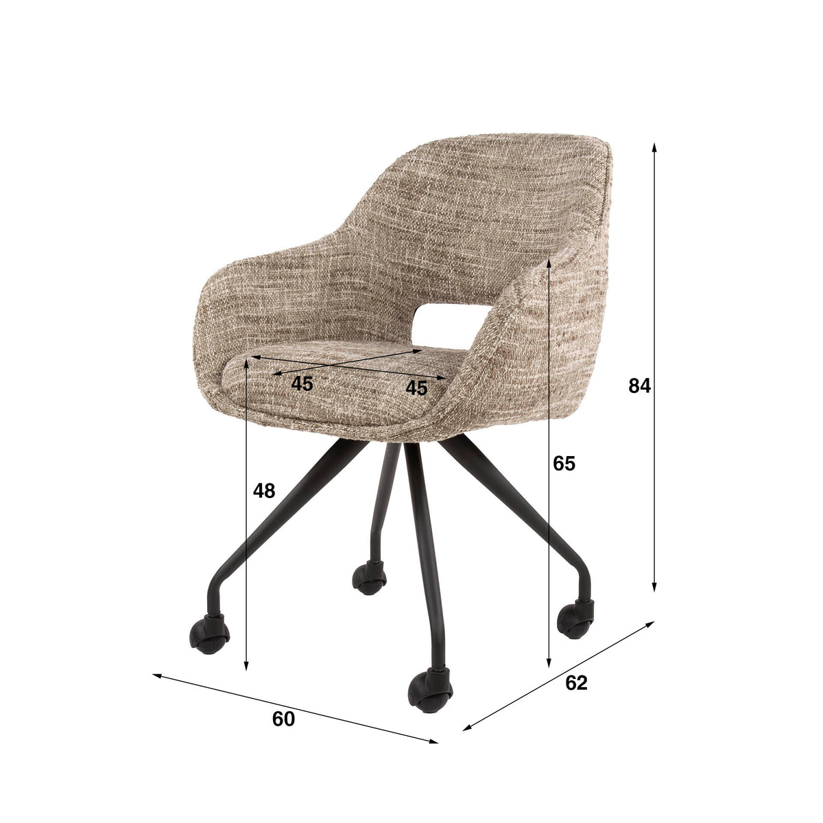 Armlehnstuhl Spring Rollen 2er-Pack