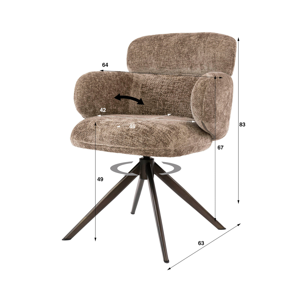 Swivel Armchair Flex – 2-Pack
