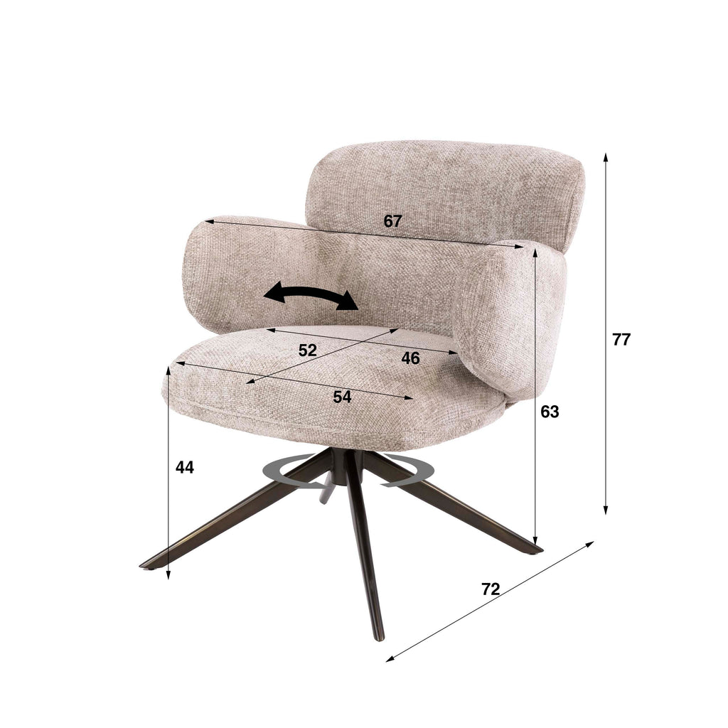 Swivel armchair Flex