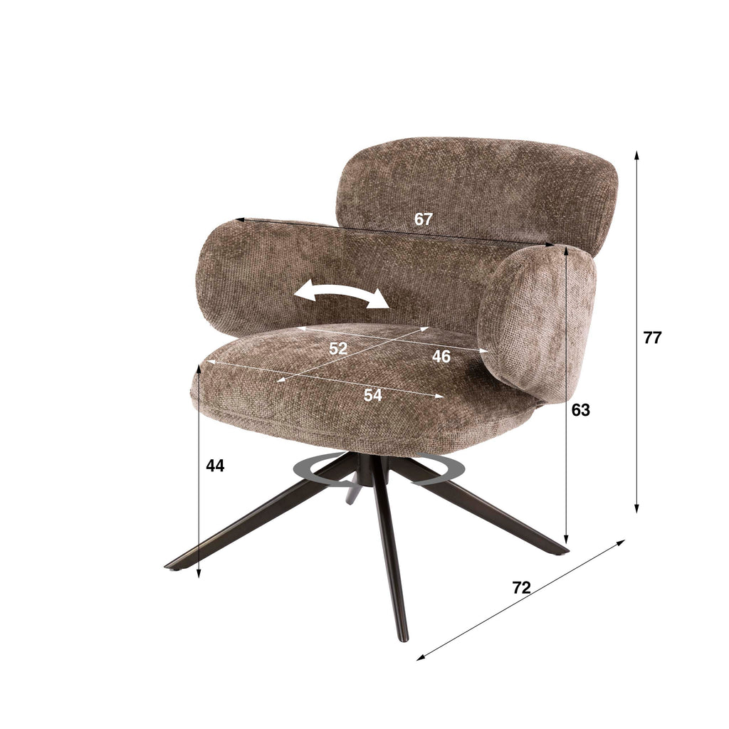 Swivel armchair Flex
