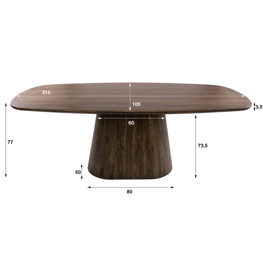 Esstisch Central oval 215cm