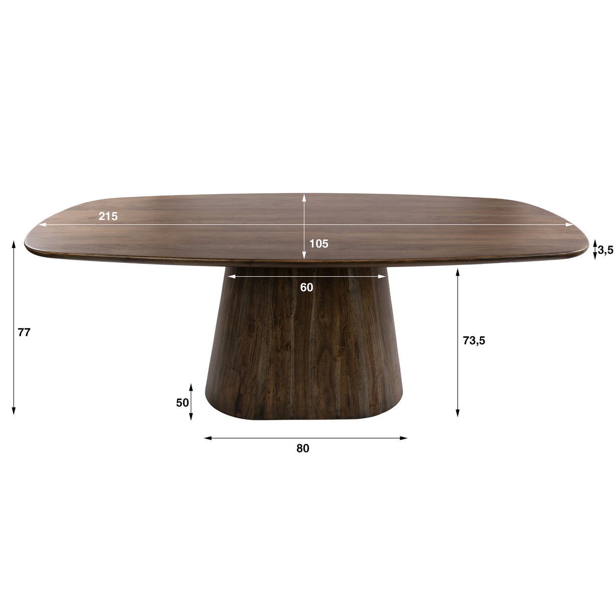 Esstisch Central oval 215cm
