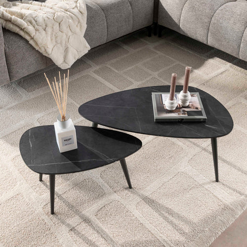 Couchtisch Onyx birnenförmig 2er-Set