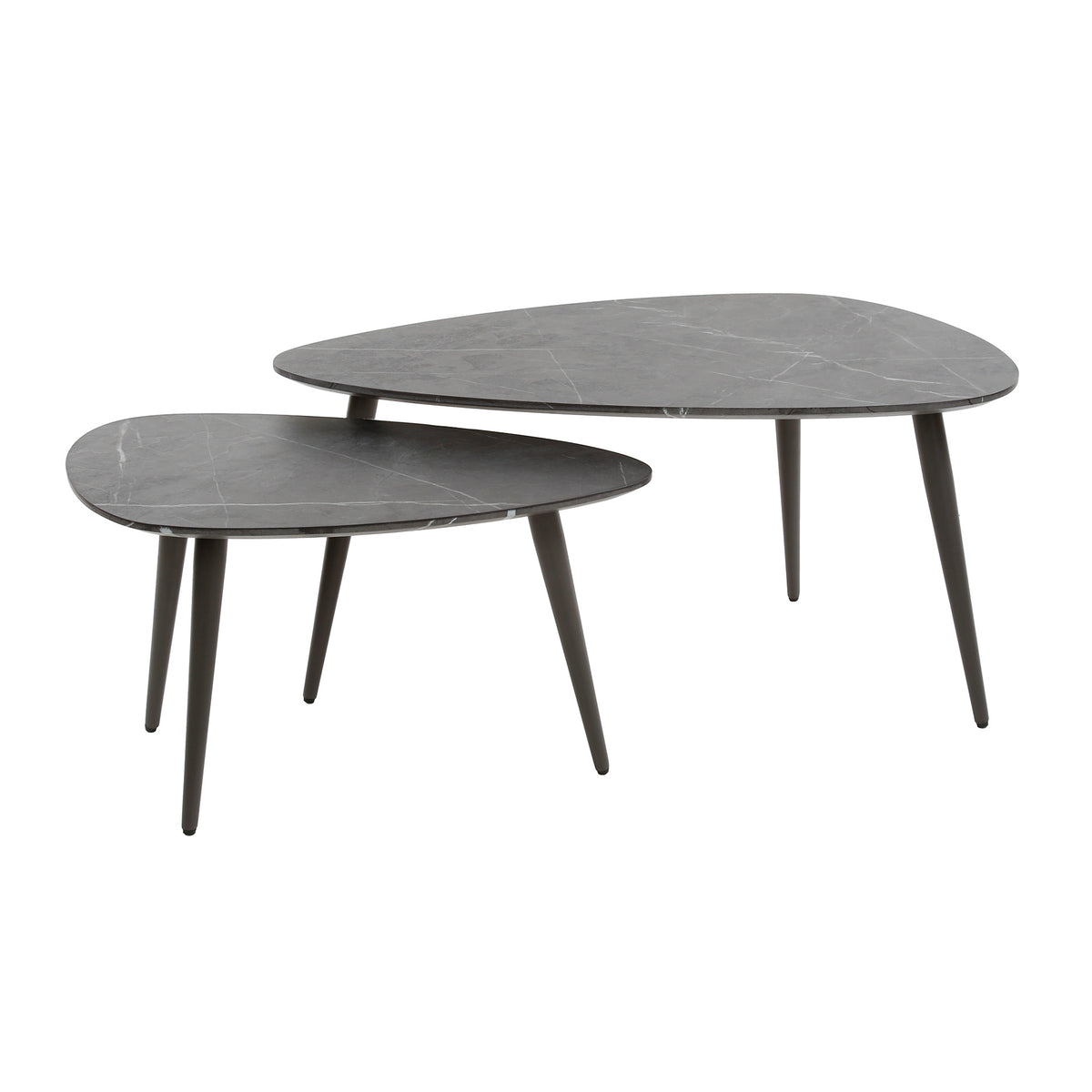 Couchtisch Onyx birnenförmig Set aus 2