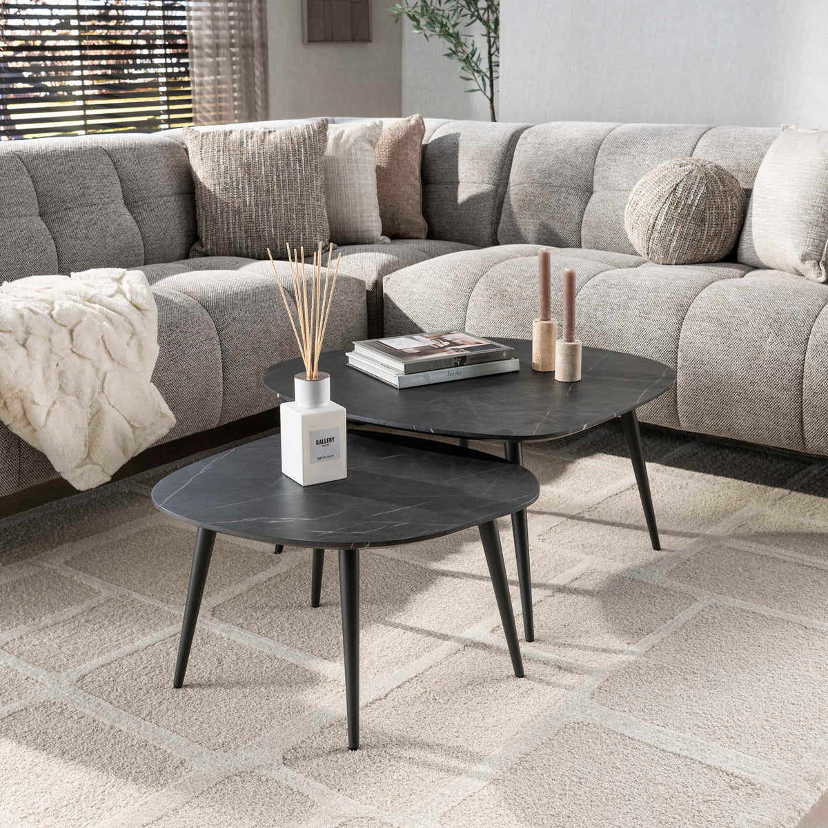 Couchtisch Onyx Rock 2er Set