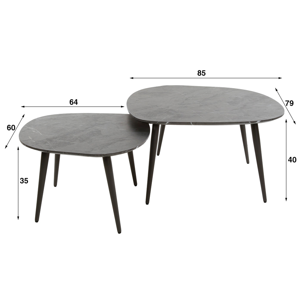 Couchtisch Onyx Rock 2er Set