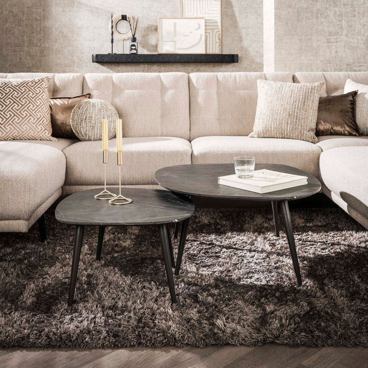 Couchtisch Onyx Rock 2er Set