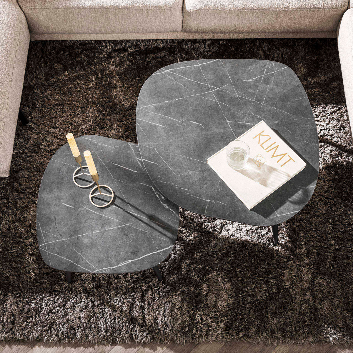 Couchtisch Onyx Rock 2er Set