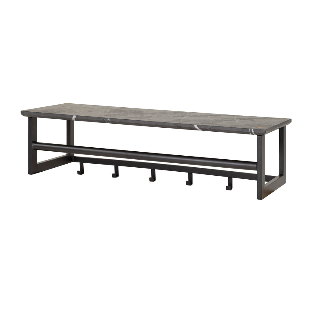 Garderobe Tenaro: Kleiderstange und Hutablage, 6 Haken