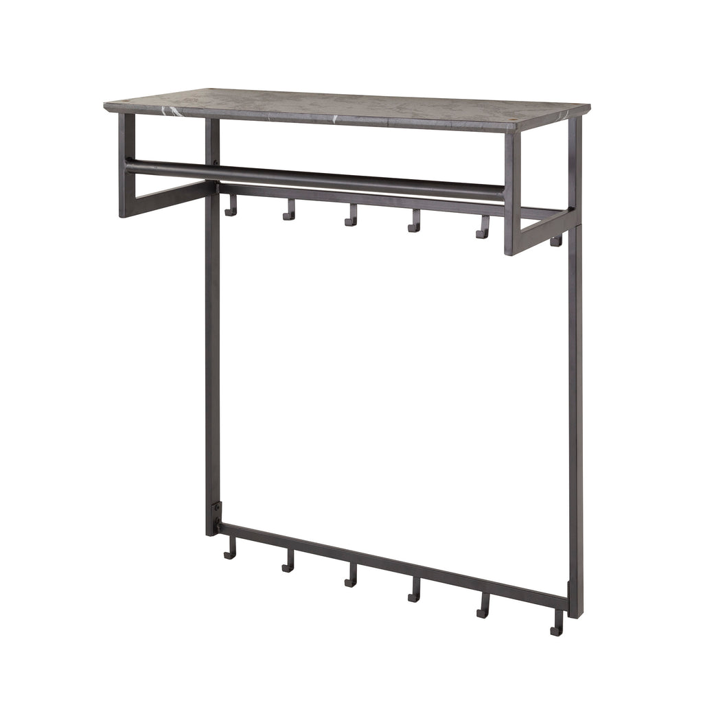 Garderobe Tenaro Kleiderstange und Hutablage 2x6 Haken