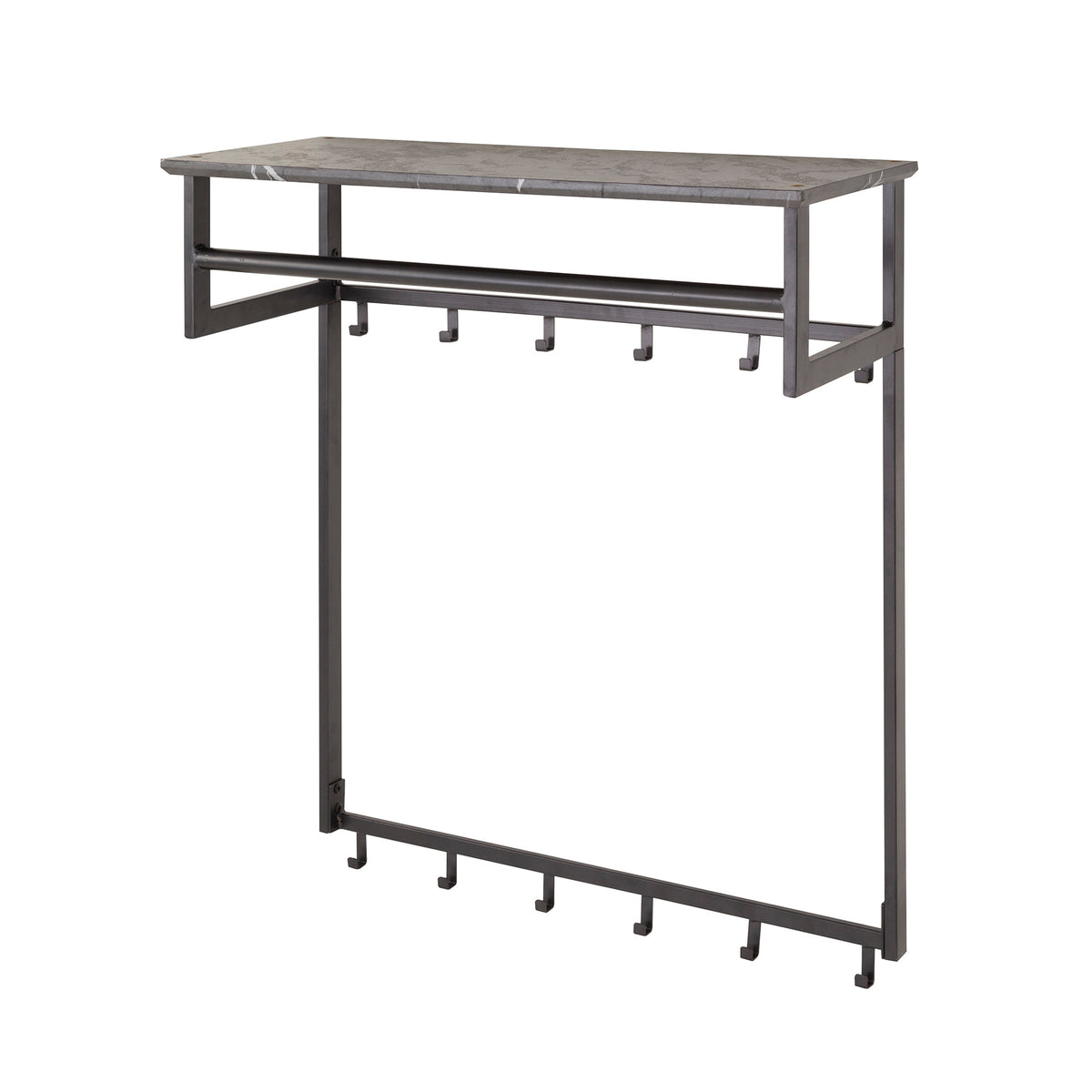 Garderobe Tenaro Kleiderstange und Hutablage 2x6 Haken