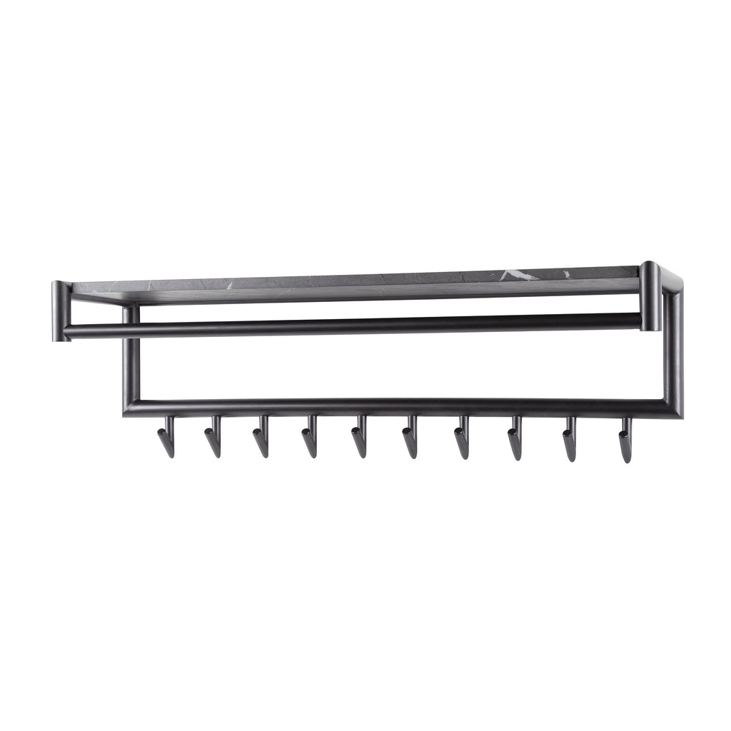 Garderobe Tenaro Kleiderstange und Hutablage 10 Haken