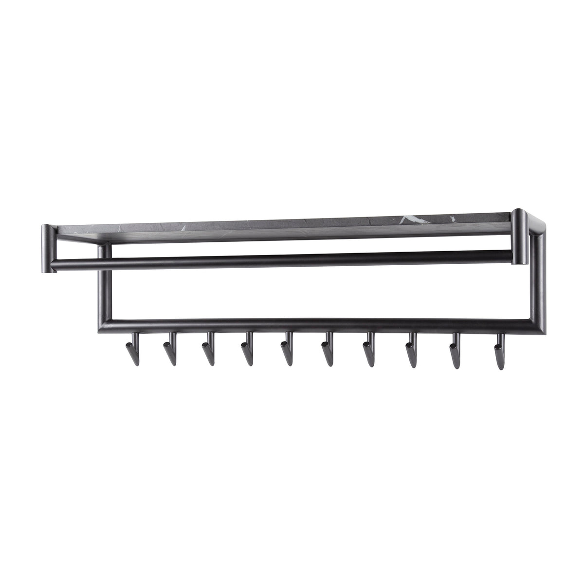 Garderobe Tenaro Kleiderstange und Hutablage 10 Haken
