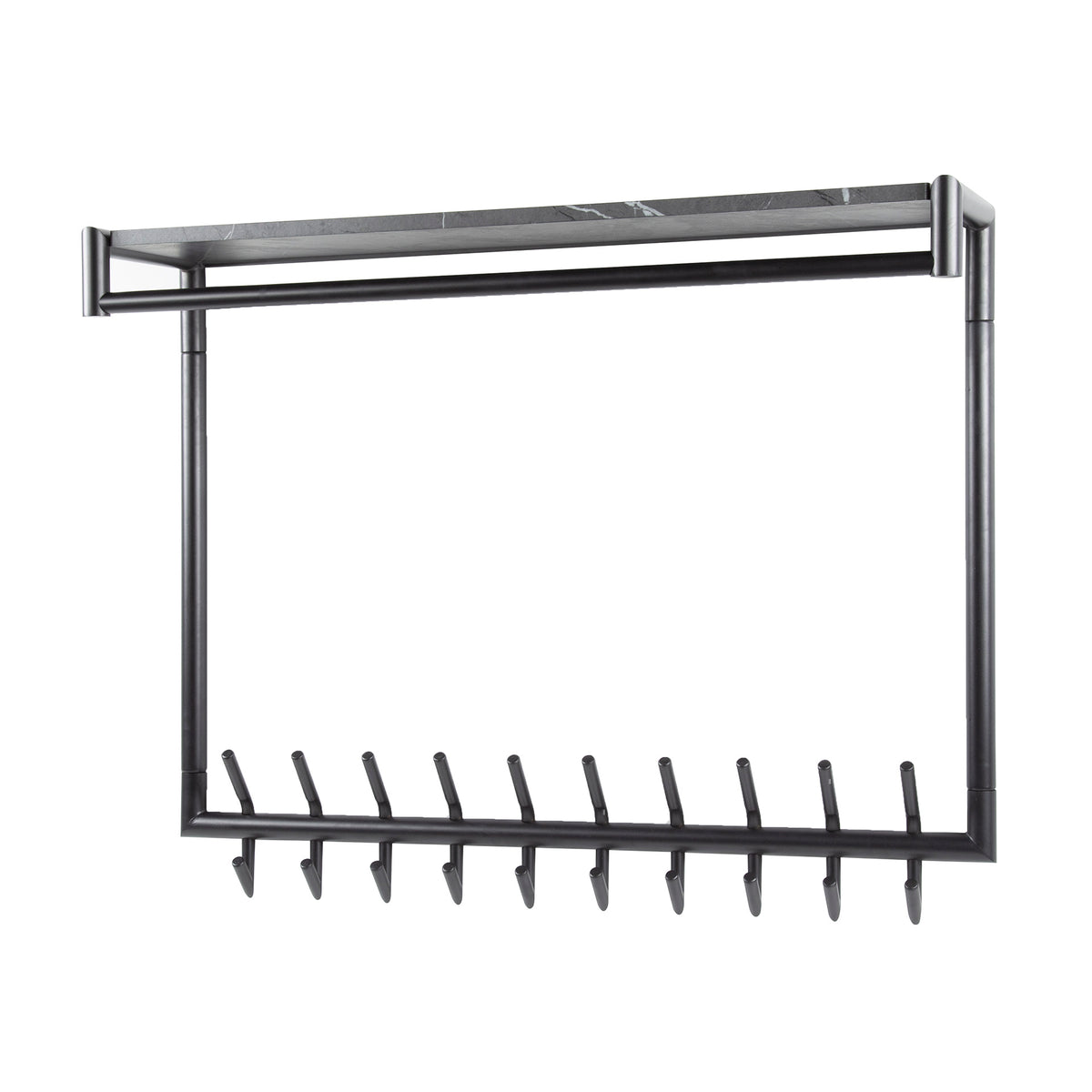 Garderobe Tenaro hoch mit Kleiderstange und Hutablage 2x10 Haken