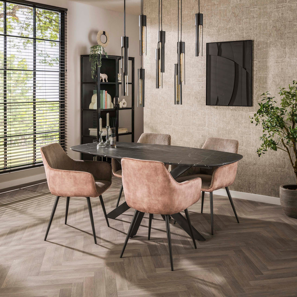 Onyx Cross Esstisch oval 180cm