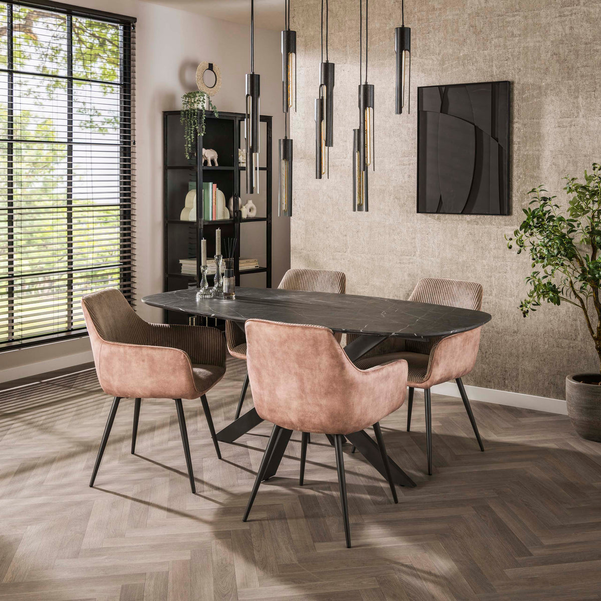Onyx Cross Esstisch oval 180cm