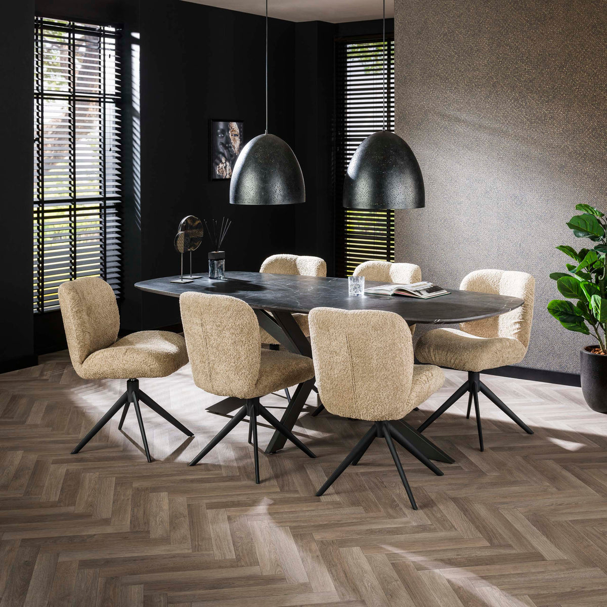 Esstisch Onyx Cross oval 215cm