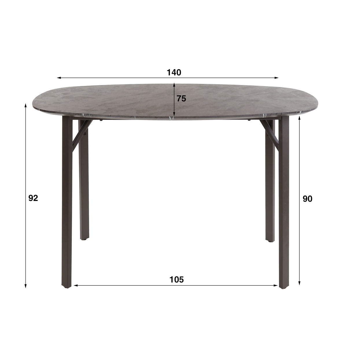 Bartisch Onyx oval 140cm