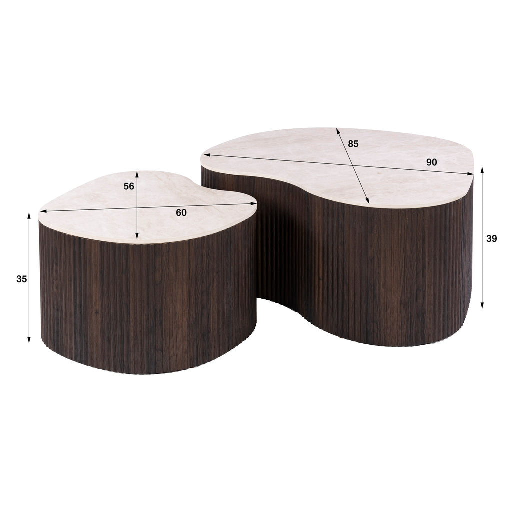 Couchtisch Ceramo medio 2er-Set