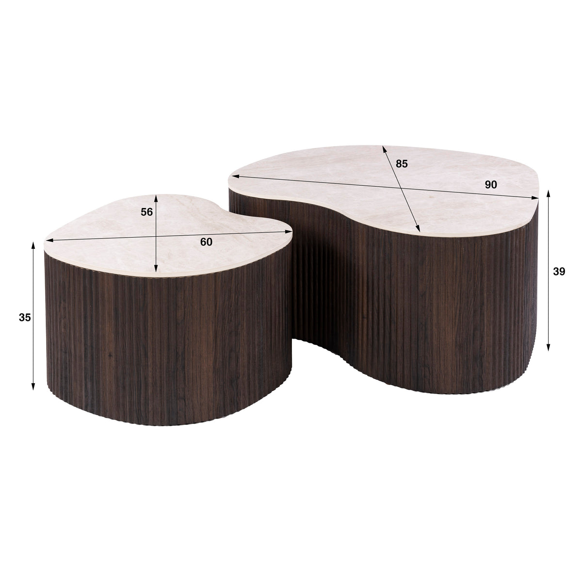 Couchtisch Ceramo medio 2er-Set