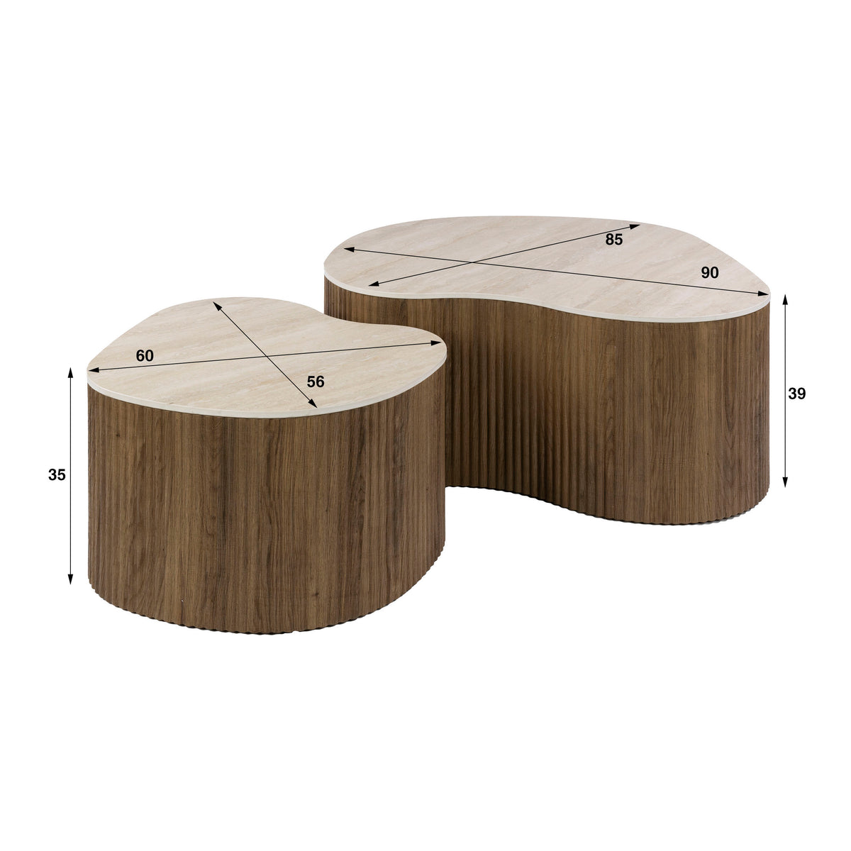 Couchtisch Ceramo medio 2er-Set