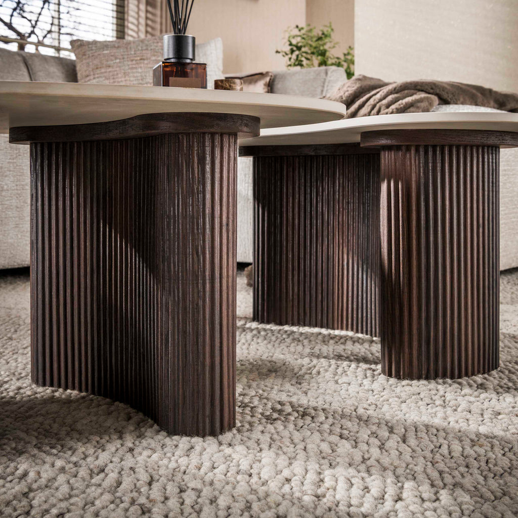 Couchtisch Ceramo organisch 2er-Set