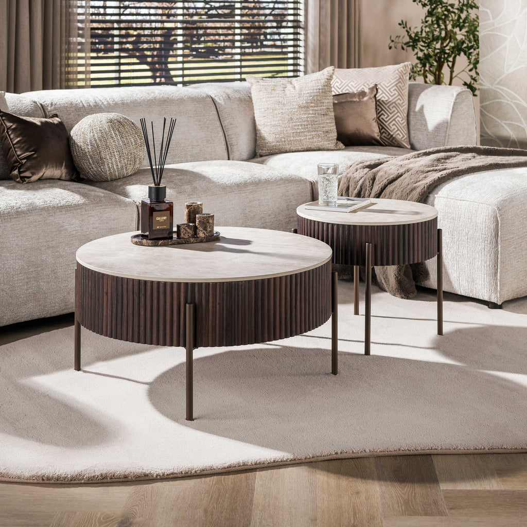 Couchtisch Ceramo Rund 2er Set