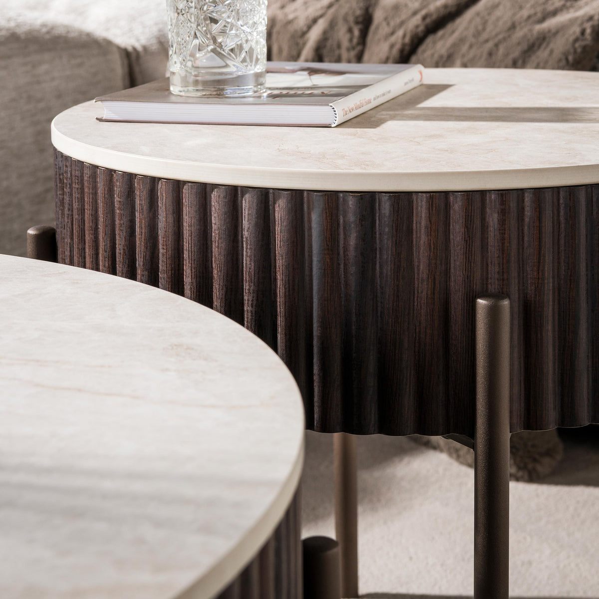 Couchtisch Ceramo Rund 2er Set