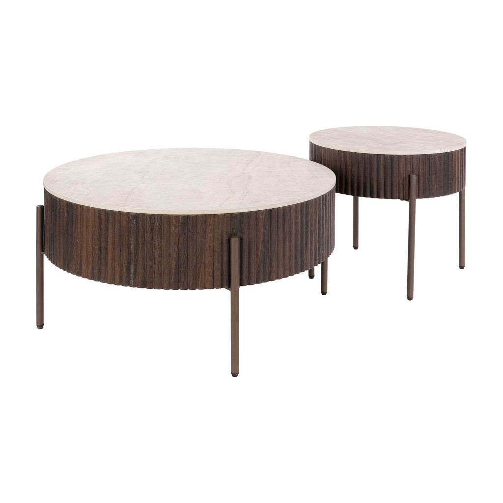 Couchtisch Ceramo Rund 2er Set