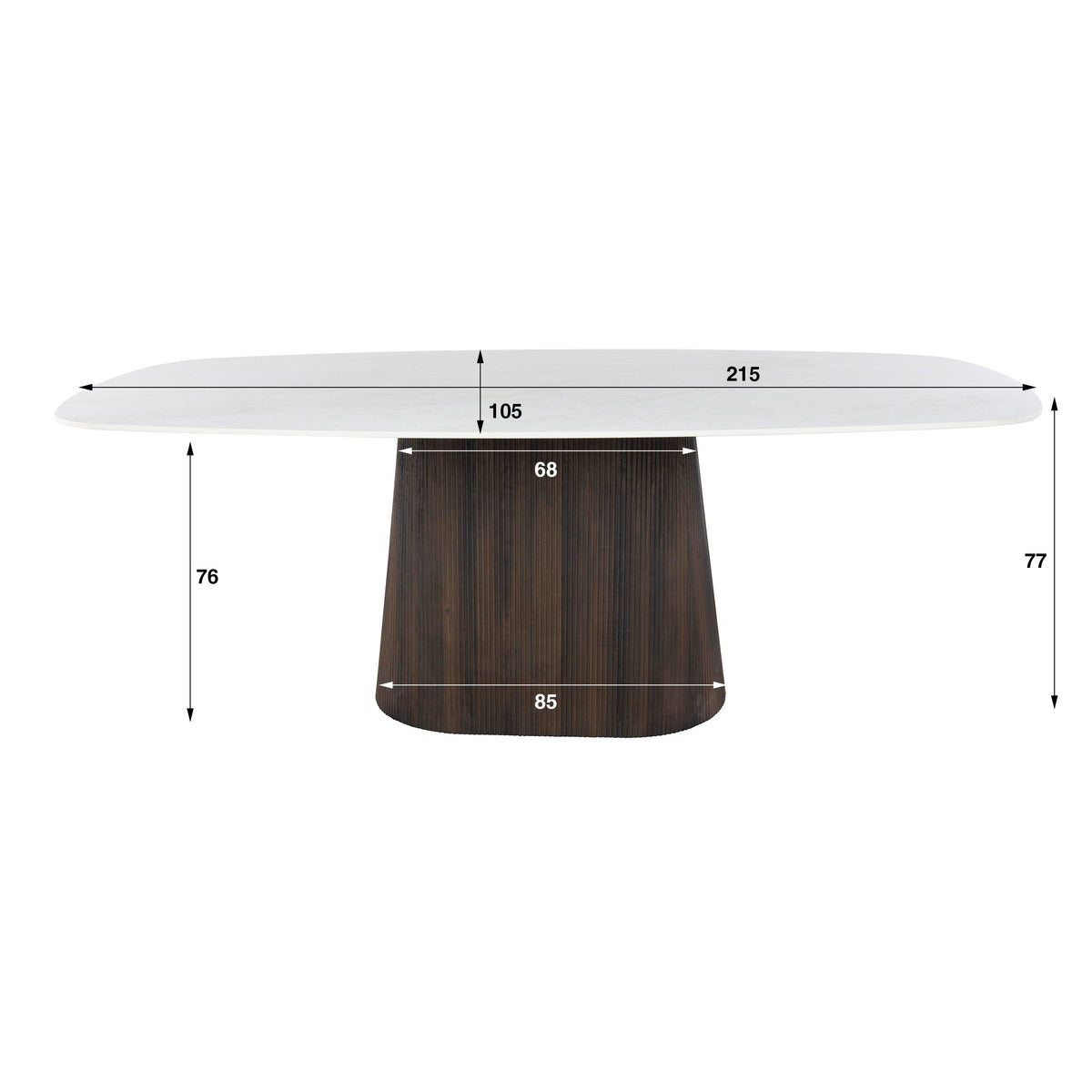 Dining table Ceramo Centro oval 215cm