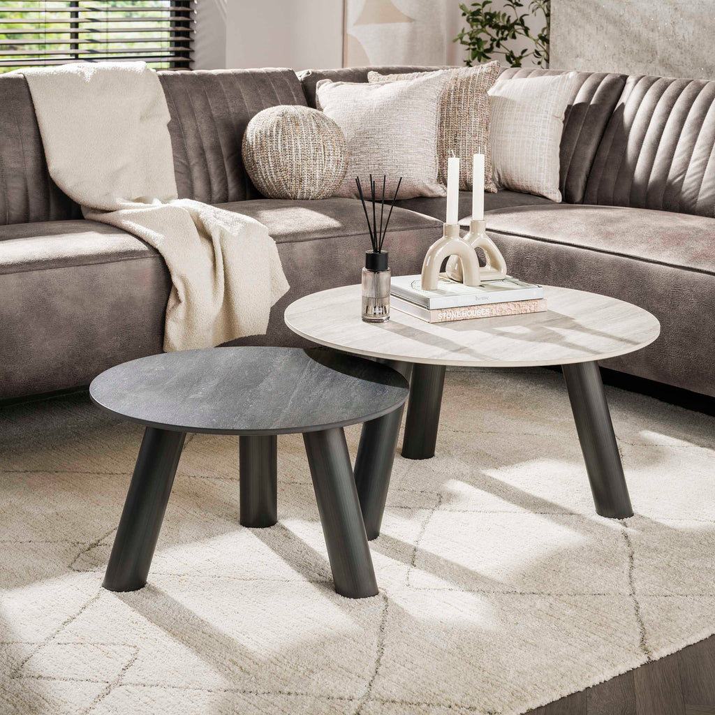 Couchtisch Twin rund 2er-Set