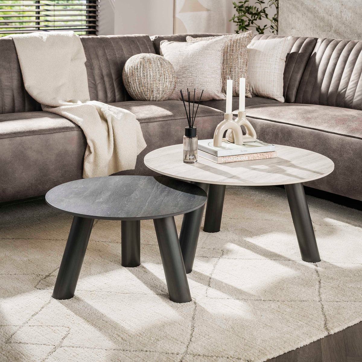 Couchtisch Twin rund 2er-Set