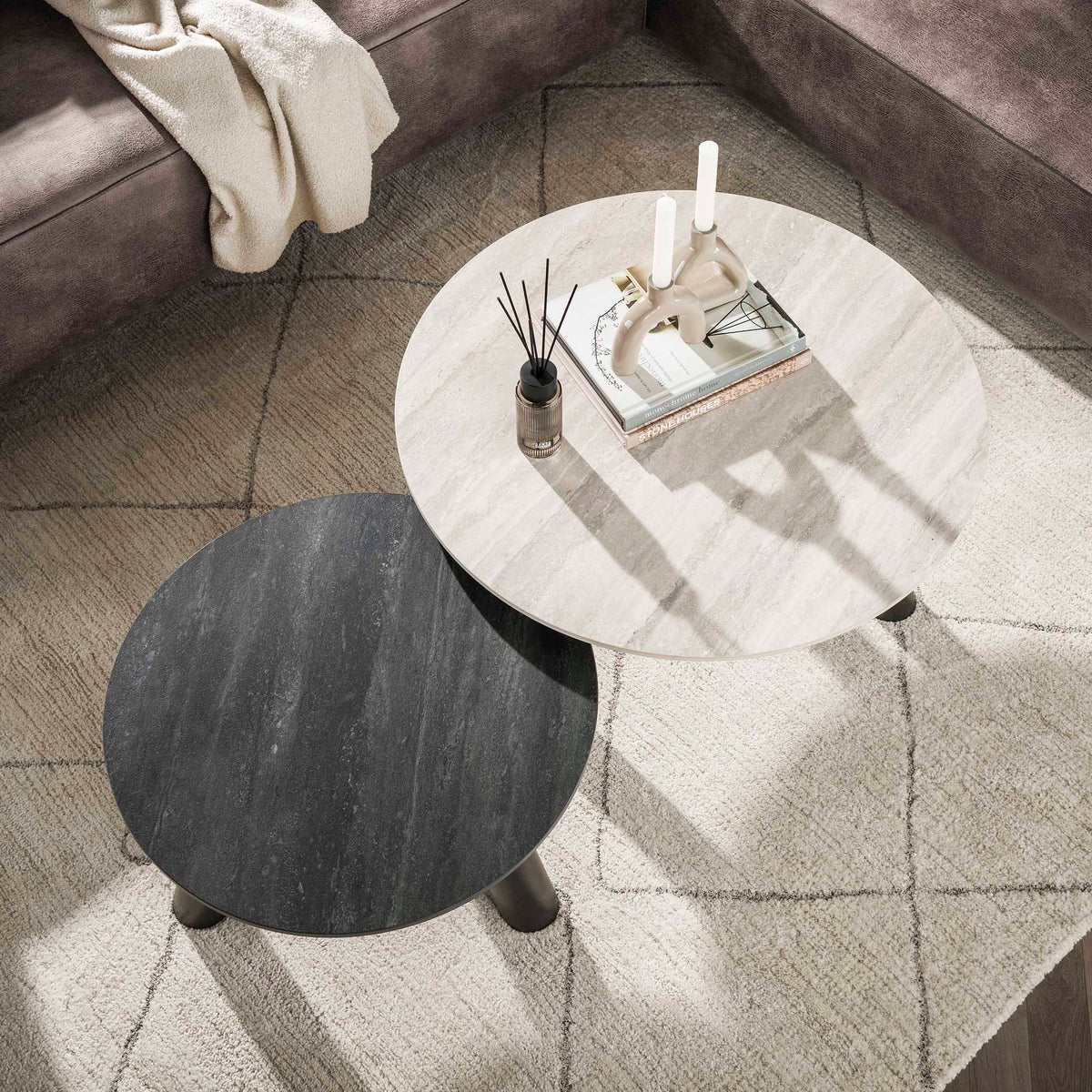 Couchtisch Twin rund 2er-Set