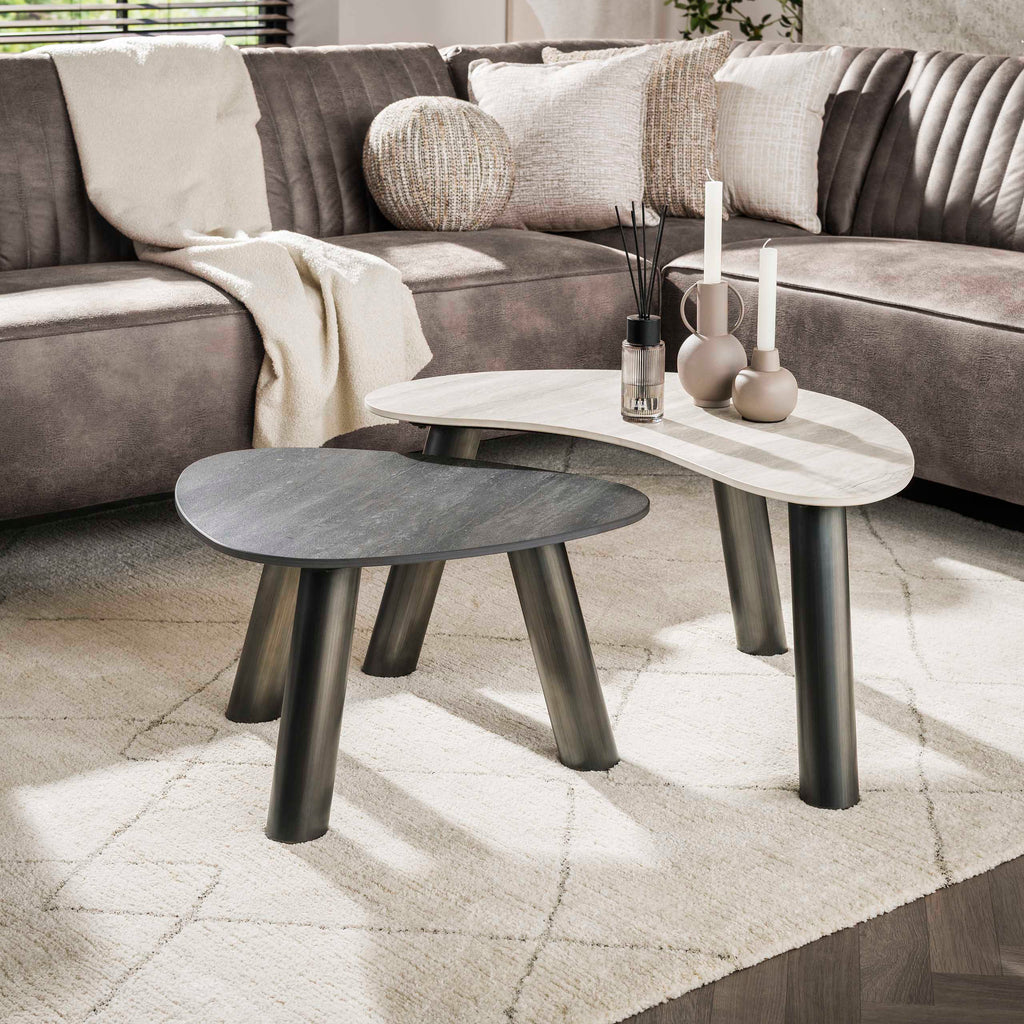 Couchtisch Twin organisch Set aus 2