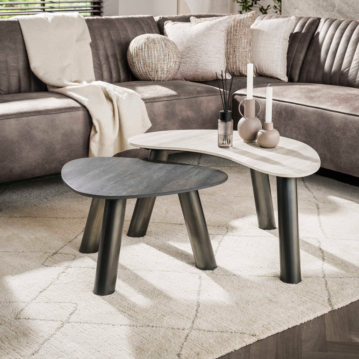 Couchtisch Twin organisch 2er-Set