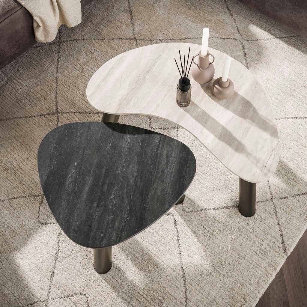 Couchtisch Twin organisch Set aus 2