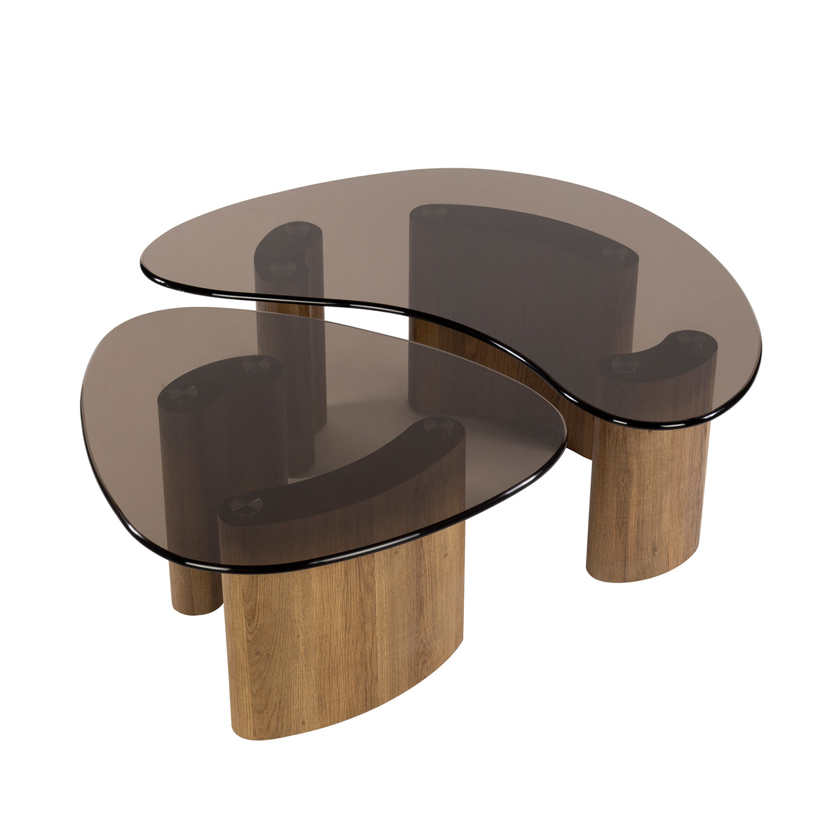 Couchtisch Tinto, organisch, 2er-Set