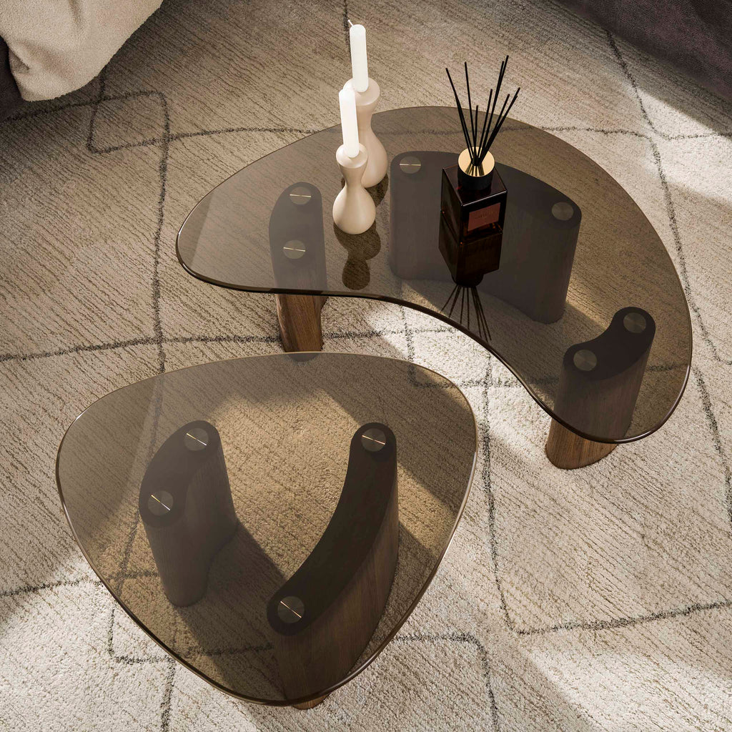 Couchtisch Tinto, organisch, 2er-Set
