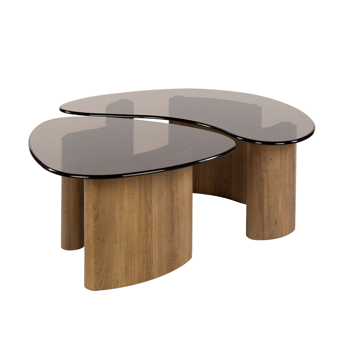 Couchtisch Tinto, organisch, 2er-Set